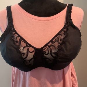 Lilyette black 40 C nylon/Lyra bra.